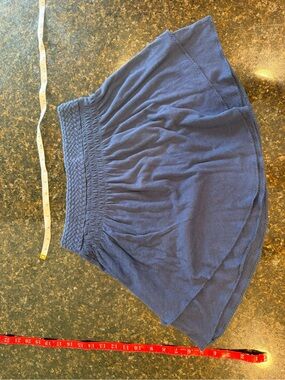 American Eagle Navy Blue Smocked-Waist Circle Skirt